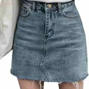 Wild Fable Y2K acid wash distressed jean skirt size 2